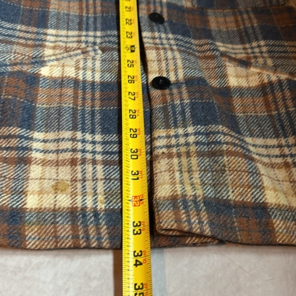 Pendleton Vintage 60's Mens XL Wool Check Plaid Flannel Thick Utility Jacket USA - Picture 11 of 12